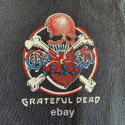 1970s VINTAGE 70s GRATEFUL DEAD SKELETON RINGER V-NECK T-SHIRT MEN SZ S 80s