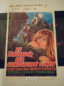 1971 TOMBS OF THE BLIND DEAD Dutch VINTAGE HORROR MOVIE POSTER PRINT
