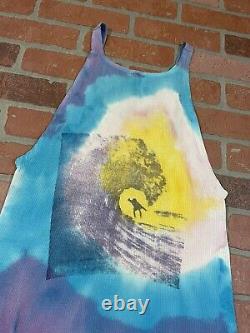 1973 Robert R. Crumb Vintage Tie Dye Tank Top Shirt Medium Art Grateful Dead