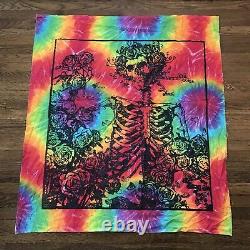 1980's Grateful Dead Tour Tapestry, Vintage, Flag, Wall Hanging T-shirt Tie Dye