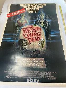 1985 RETURN of the LIVING DEAD original MOVIE POSTER one sheet VINTAGE horror