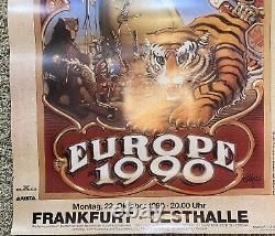 1990 Vintage Frankfurt Grateful Dead Vintage 23.5X 33 Europe Concert Poster