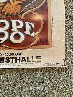 1990 Vintage Frankfurt Grateful Dead Vintage 23.5X 33 Europe Concert Poster