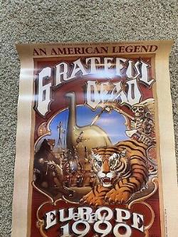 1990 Vintage Frankfurt Grateful Dead Vintage 23.5X 33 Europe Concert Poster