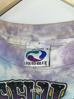 1993 Grateful Dead Ship of Fools Tie Dye T Shirt Liquid Blue L