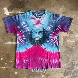 80s VINTAGE JERRY GARCIA TIE DYE T-SHIRT THRASHED SZ S THE GRATEFUL DEAD 70s