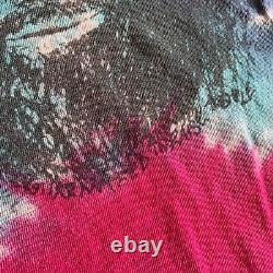 80s VINTAGE JERRY GARCIA TIE DYE T-SHIRT THRASHED SZ S THE GRATEFUL DEAD 70s