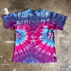 80s VINTAGE JERRY GARCIA TIE DYE T-SHIRT THRASHED SZ S THE GRATEFUL DEAD 70s