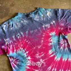 80s VINTAGE JERRY GARCIA TIE DYE T-SHIRT THRASHED SZ S THE GRATEFUL DEAD 70s