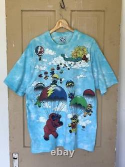 90s Grateful Dead Greg Genrich Vintage Rock T Shirt USA Original Parachuting