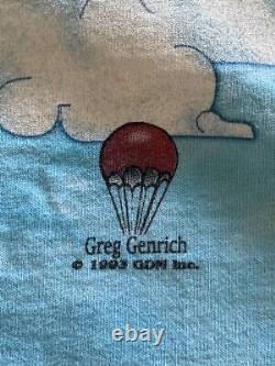 90s Grateful Dead Greg Genrich Vintage Rock T Shirt USA Original Parachuting