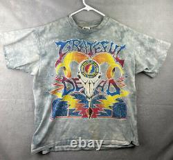 A1 Vintage Grateful Dead Rock Band 1994 Tie Dye T-Shirt J Grosner Skull 2 Sided