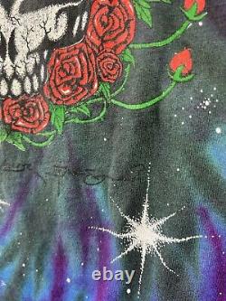 A1 Vintage Grateful Dead Skull Planets T-Shirt Tie Dye Size Large Rock Band USA