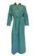 Adini Long Sleeve Tent Dress Rn #53395 Solid Green Woven Kaftan Dead Stock Osfm
