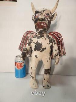 Antique / Vintage Cottonwood Mexican Devil / Diablo Figure Day Of Dead Rare