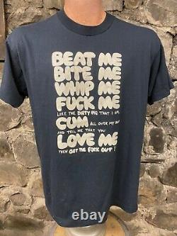 Beat Me Bite Me Whip Me 80s Vintage T-Shirt Adam Ant Joan Jett Sex Punk Vivianne