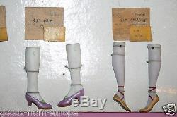 Complete antique Goebel sample card with half doll legs DROP DEAD piece TMK1