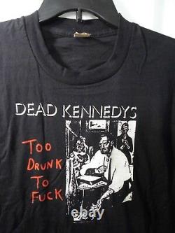 DEAD KENNEDYS 80s VINTAGE T Shirt Too Drunk to F@%k PUNK ROCK GENUINE ORIGINAL