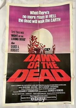 Dawn of the Dead Movie Poster Original 1978 40 x 27 Vintage