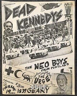 Dead Kennedys Neo Boys 4/19/1979 Original Vintage Flyer The Temple Punk Rock