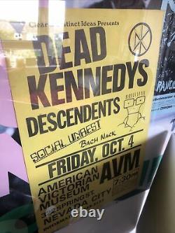 Dead Kennedys Vintage Original Concert Poster Descendents Rare 1980s Black Flag
