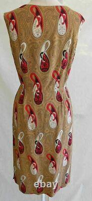 Dead Stock Dress Vintage 50s Mid Century Modern Wiggle Sheath Nipped Waist Nos