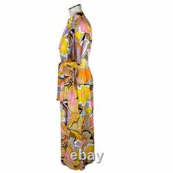 Dead Stock VTG 60s Fashions by Marilyn New York Bright Psychedelic Hostess Dress