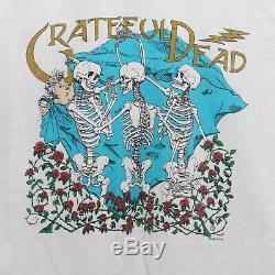 GRATEFUL DEAD 1994 Original XL Crew T SHIRT Skeleton Angel Roses Thorns