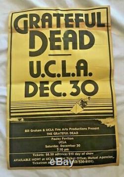 GRATEFUL DEAD Pauley Pavilion UCLA Dec 30 1978 Cardboard CONCERT POSTER