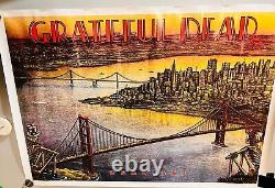 GRATEFUL DEAD Poster DEAD SET Huge 54x38 San Francisco 1981 VTG Golden Gate