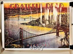 GRATEFUL DEAD Poster DEAD SET Huge 54x38 San Francisco 1981 VTG Golden Gate