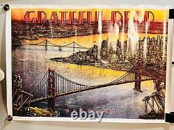 GRATEFUL DEAD Poster DEAD SET Huge 54x38 San Francisco 1981 VTG Golden Gate