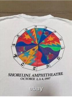 GRATEFUL DEAD VINTAGE CONCERT SHIRT 1987 Staff 2 Sided 1980s XL RARE