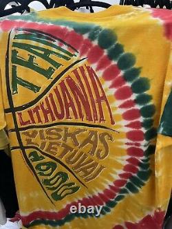 GRATEFUL DEAD vintage Lithuania Olympics 1996 L/XL T-Shirt Olympic NBA