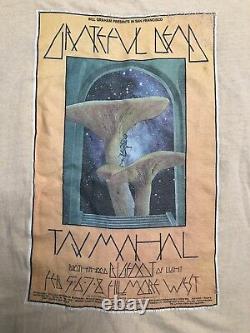 Grateful Dead 1969 Vintage Medium Shirt Taj Mahal San Francisco Mushroom Man
