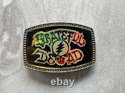 Grateful Dead Belt Buckle Beltbuckle Vintage 1977 CPI Rainbow Bolt Colorful
