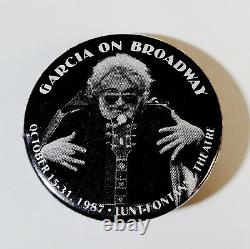 Grateful Dead Jerry Garcia Pin Vintage 1987 New York NY Broadway Pinback Badge