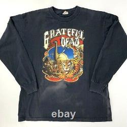 Grateful Dead Long Sleeve Shirt Vintage 90s Without A Net Rick Griffin Tiger XL