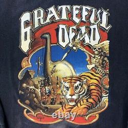 Grateful Dead Long Sleeve Shirt Vintage 90s Without A Net Rick Griffin Tiger XL