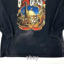 Grateful Dead Long Sleeve Shirt Vintage 90s Without A Net Rick Griffin Tiger XL