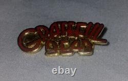 Grateful Dead Original Vintage Brooch Pin GD Logo Red/Gold Pinback Badge Rare