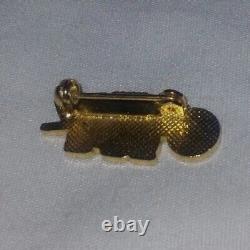 Grateful Dead Original Vintage Brooch Pin GD Logo Red/Gold Pinback Badge Rare