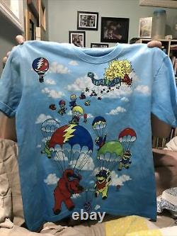 Grateful Dead Parachute Acid Bears Liquid Blue T Shirt Adult Small Vintage