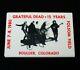 Grateful Dead Pin Vintage 1980 University of Colorado Boulder CU Folsom 15 Badge