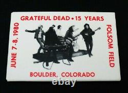 Grateful Dead Pin Vintage 1980 University of Colorado Boulder CU Folsom 15 Badge