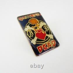 Grateful Dead Pin Vintage 1984 Rick Griffin Pinback Badge Skull Crossbones 1980s