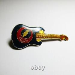 Grateful Dead Pin Vintage Electric Guitar Pinback Badge Steal Your Face 1980's