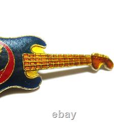 Grateful Dead Pin Vintage Electric Guitar Steal Your Face 1980's Pinback Badge