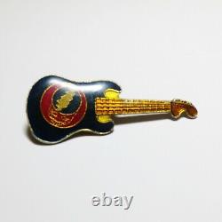 Grateful Dead Pin Vintage Electric Guitar Steal Your Face 1980's Pinback Badge
