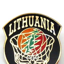 Grateful Dead Pin Vintage Lithuania Basketball 1996 Pinback Badge Lietuva LTU 96